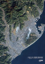だいちから見た日本の都市 静岡市周辺：衛星画像（ポスター仕上げ）