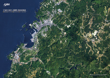 だいちから見た日本の都市 浜田市周辺：衛星画像（ポスター仕上げ）