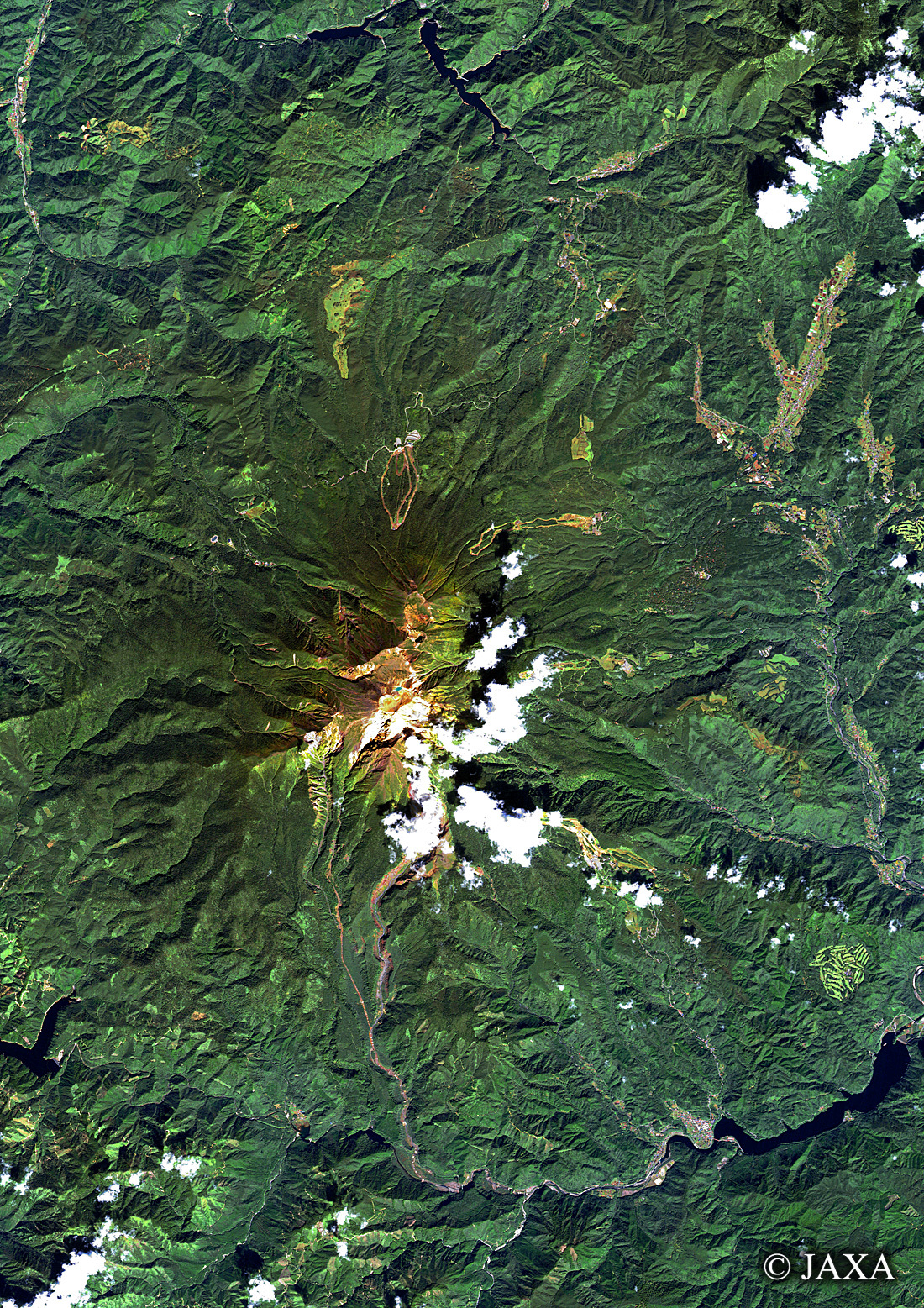 だいちから見た日本の都市 御嶽山:衛星画像