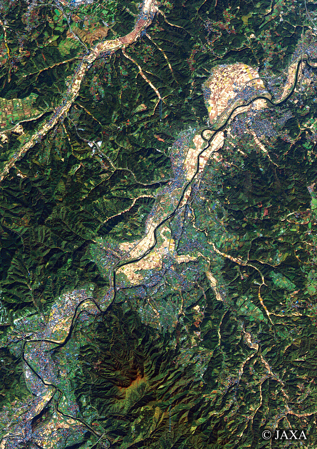 だいちから見た日本の都市 三戸郡:衛星画像