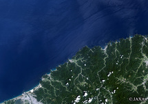 だいちから見た日本の都市 山陰海岸国立公園：衛星画像