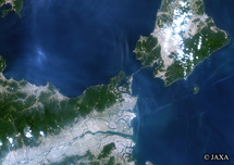 だいちから見た日本の都市 鳴門海峡：衛星画像