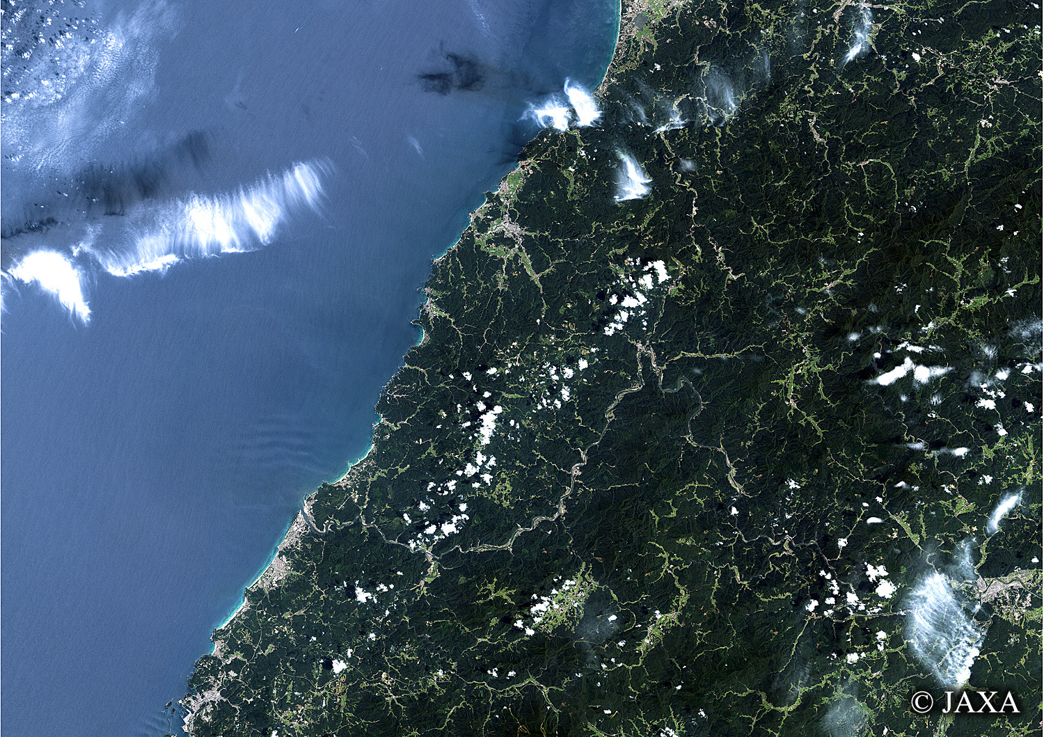 だいちから見た日本の都市 益田市:衛星画像