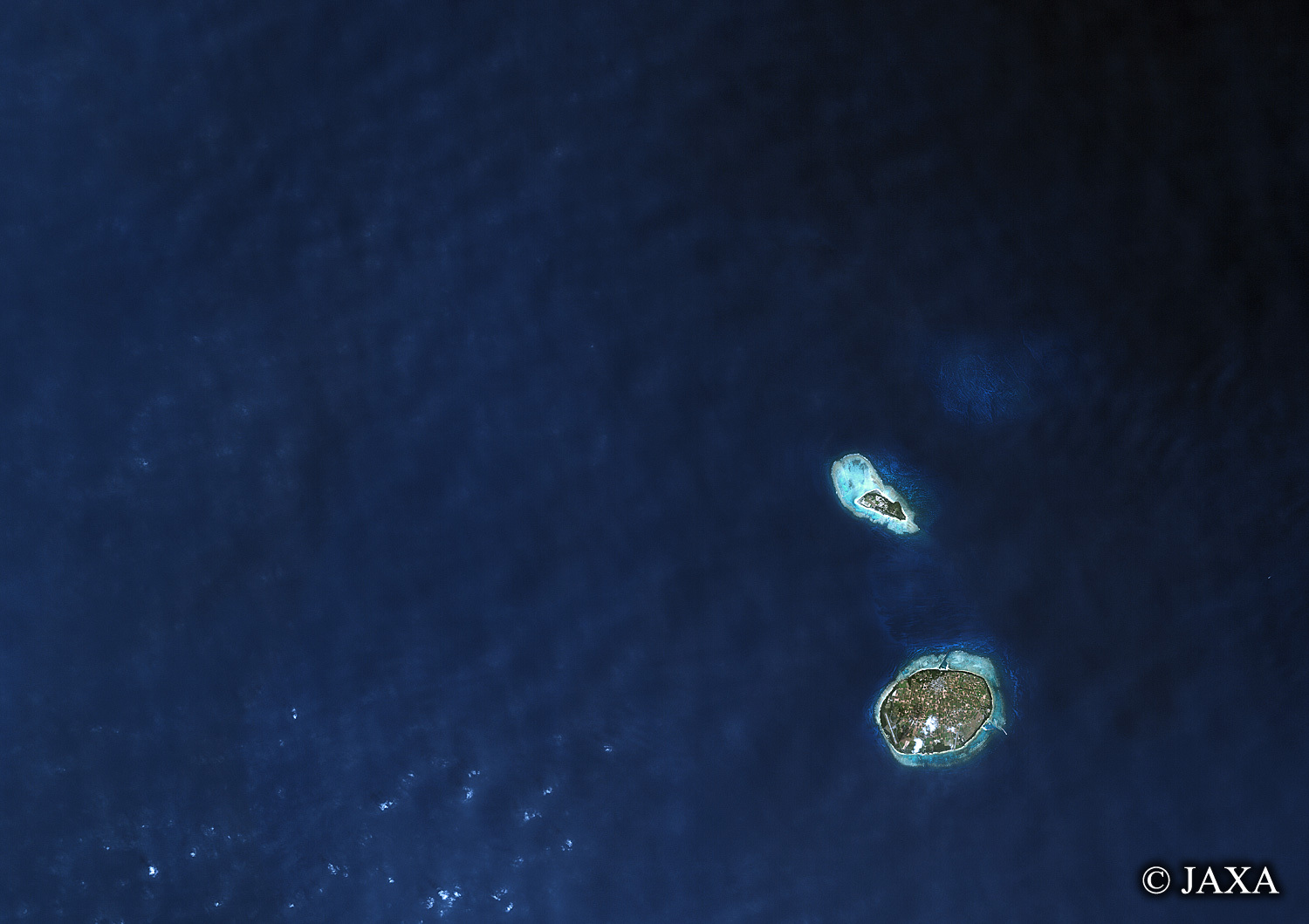 だいちから見た日本の都市 多良間島:衛星画像