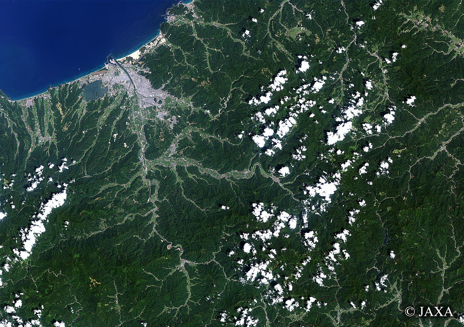 だいちから見た日本の都市 千代川:衛星画像