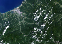 だいちから見た日本の都市 千代川：衛星画像