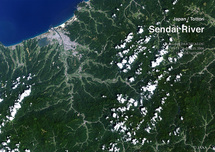 だいちから見た日本の都市 千代川：衛星画像（ポスター仕上げ）