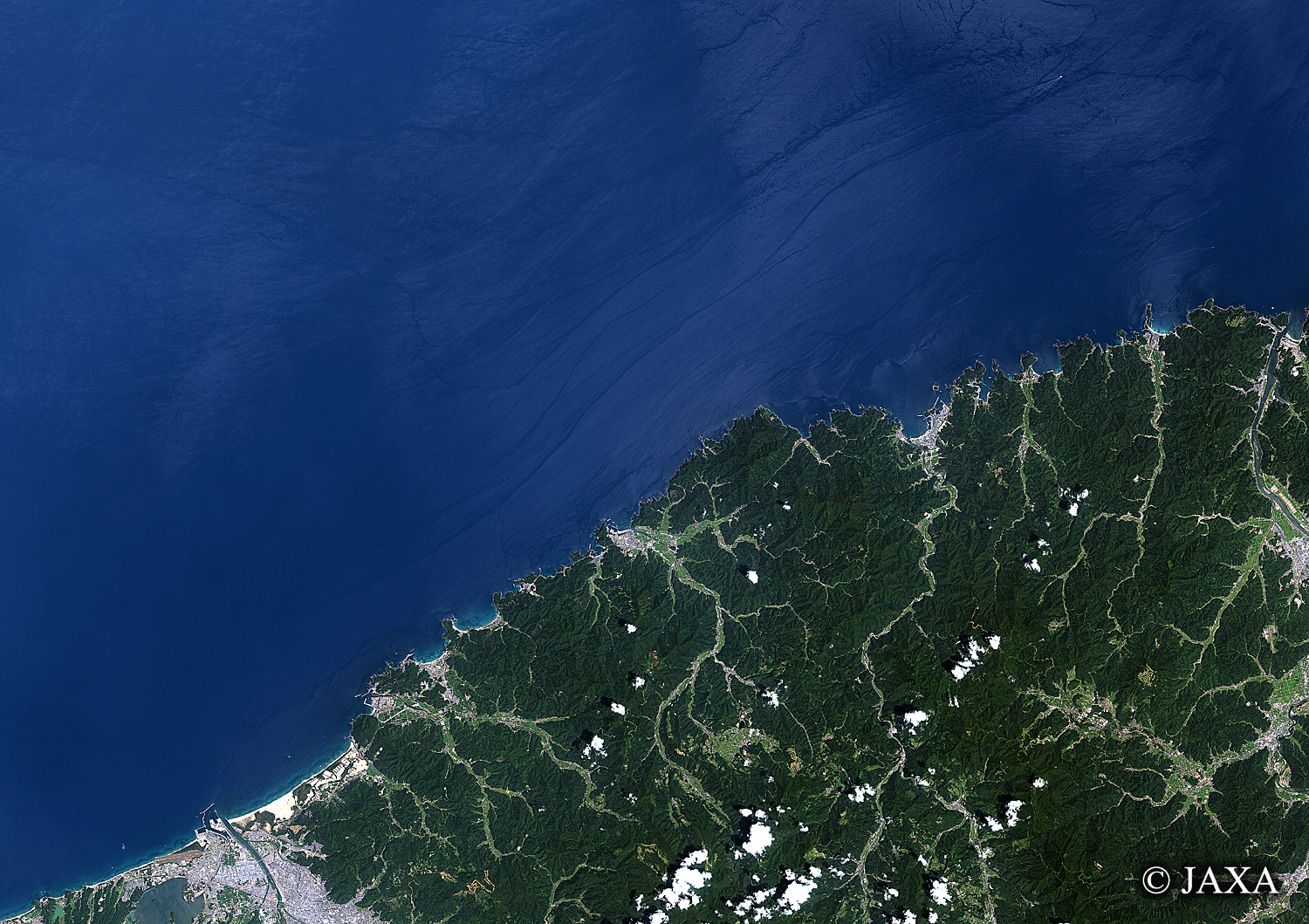 だいちから見た日本の都市 山陰海岸国立公園:衛星画像