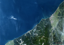 だいちから見た日本の都市 関川：衛星画像