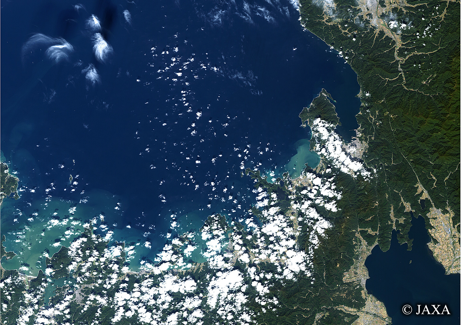 だいちから見た日本の都市 若狭湾:衛星画像