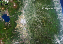 だいちから見た日本の都市 郡山市：衛星画像（ポスター仕上げ）